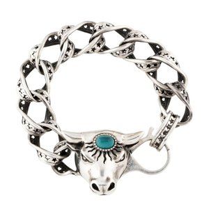 Gucci Anger Forest Bull's Head Link Bracelet - Authentic, NWT